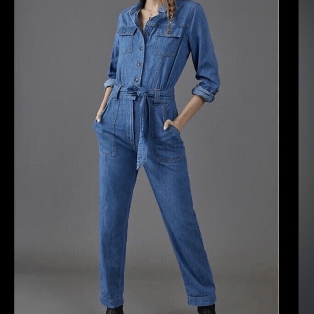 Pilcro and the letterpress long sleeve jumpsuit